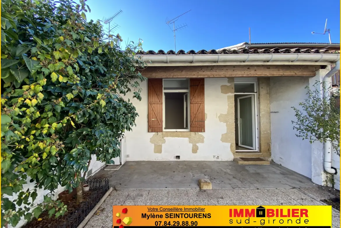 Maison avec cour à vendre au centre-ville de Langon 