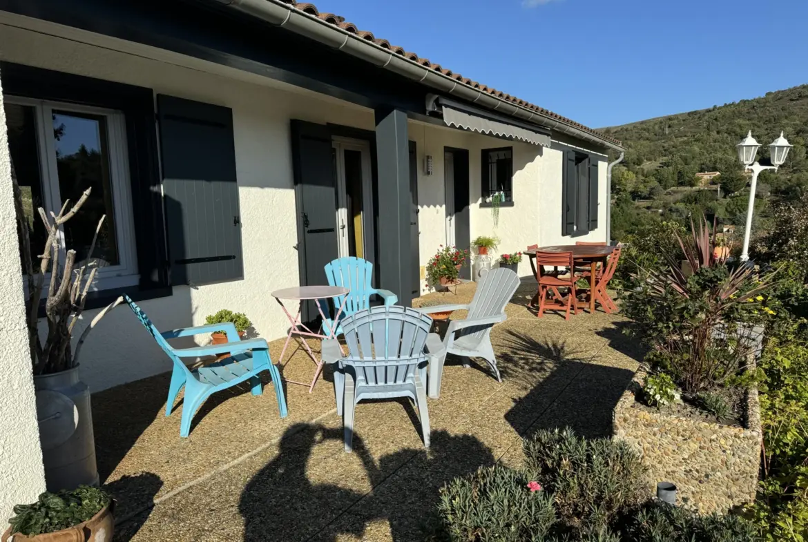 Maison de plain-pied rénovée avec jardin et vue à Couiza 