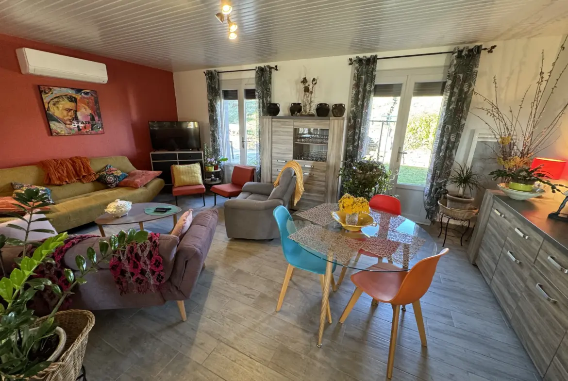 Maison de plain-pied rénovée avec jardin et vue à Couiza 