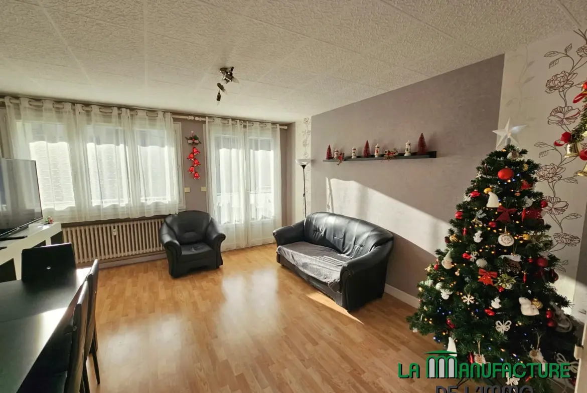À vendre : Appartement F3 traversant à Saint-Étienne Monthieu 