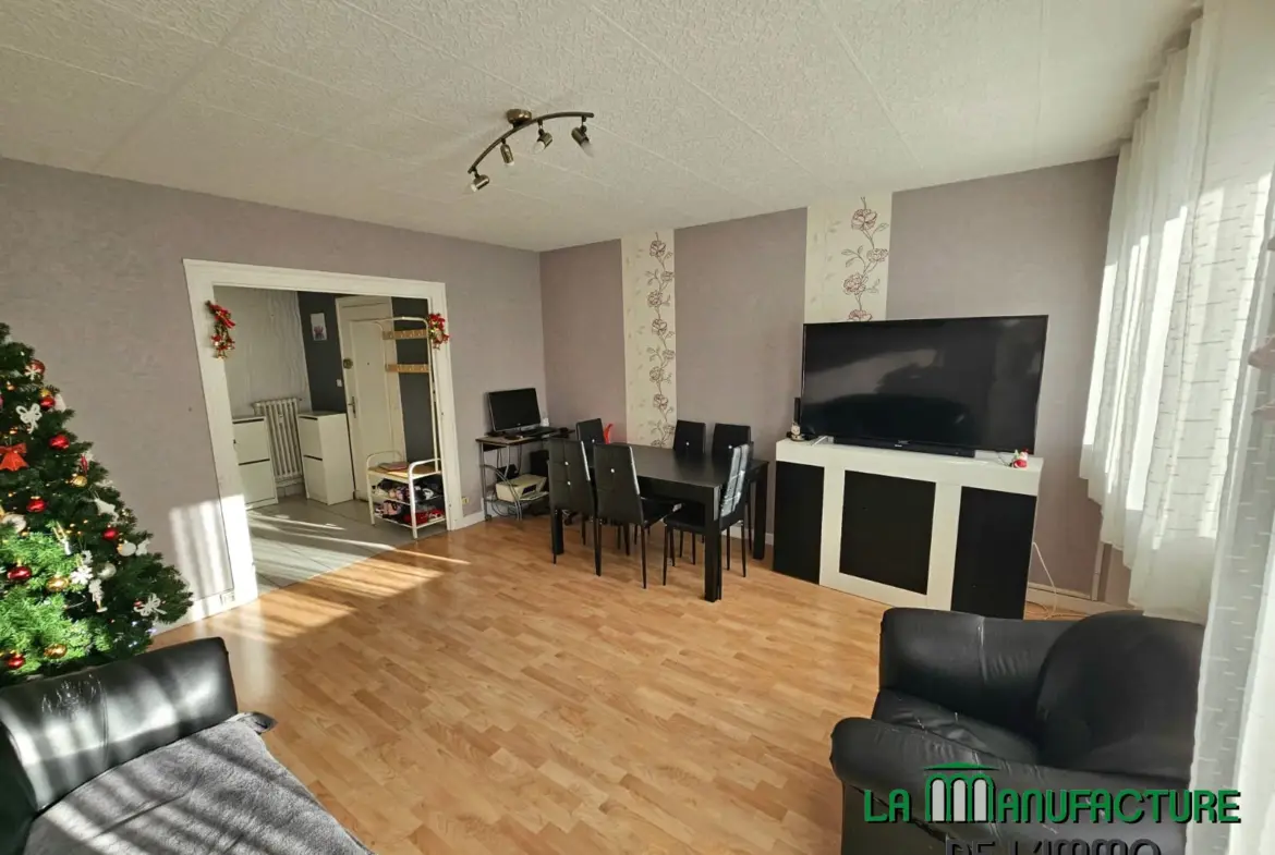 À vendre : Appartement F3 traversant à Saint-Étienne Monthieu 