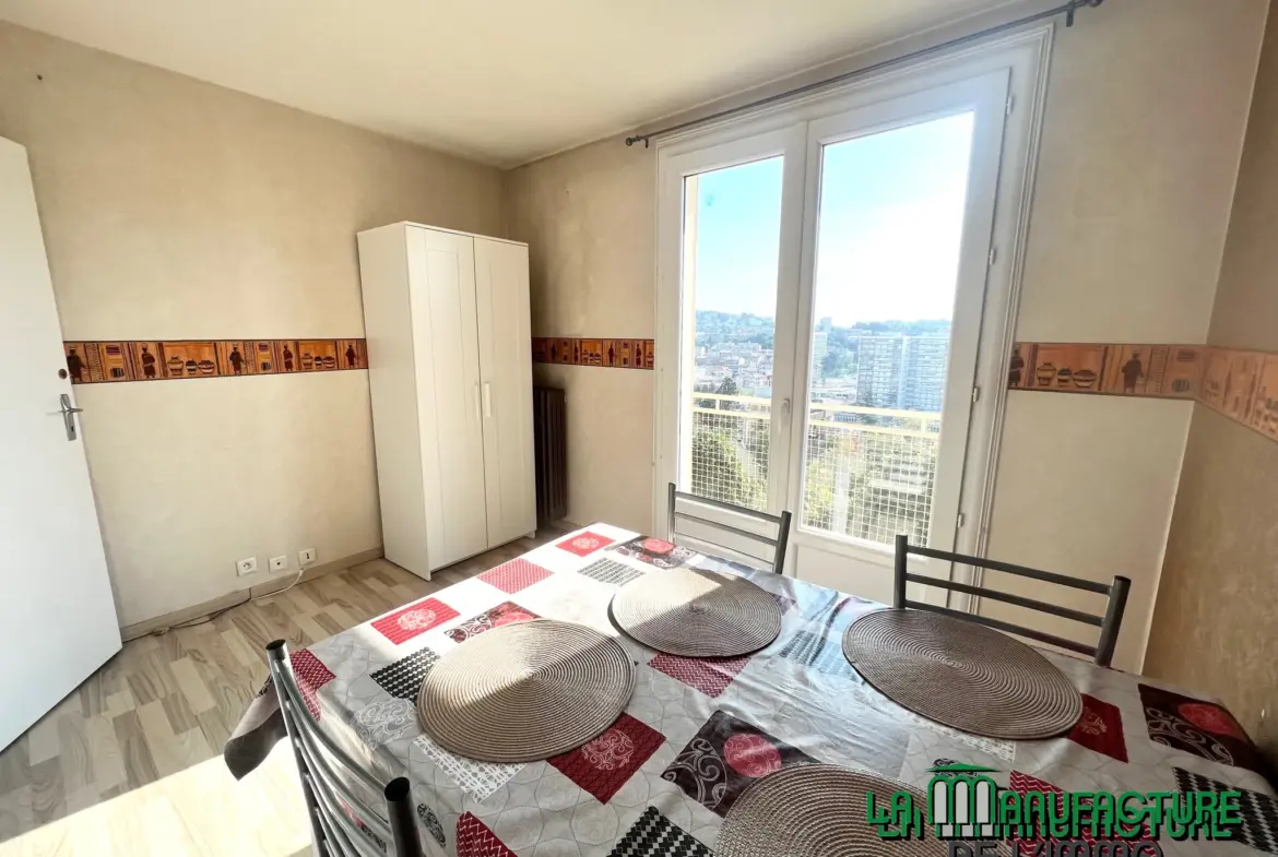 À vendre : Appartement F3 lumineux à Saint-Étienne avec balcon 