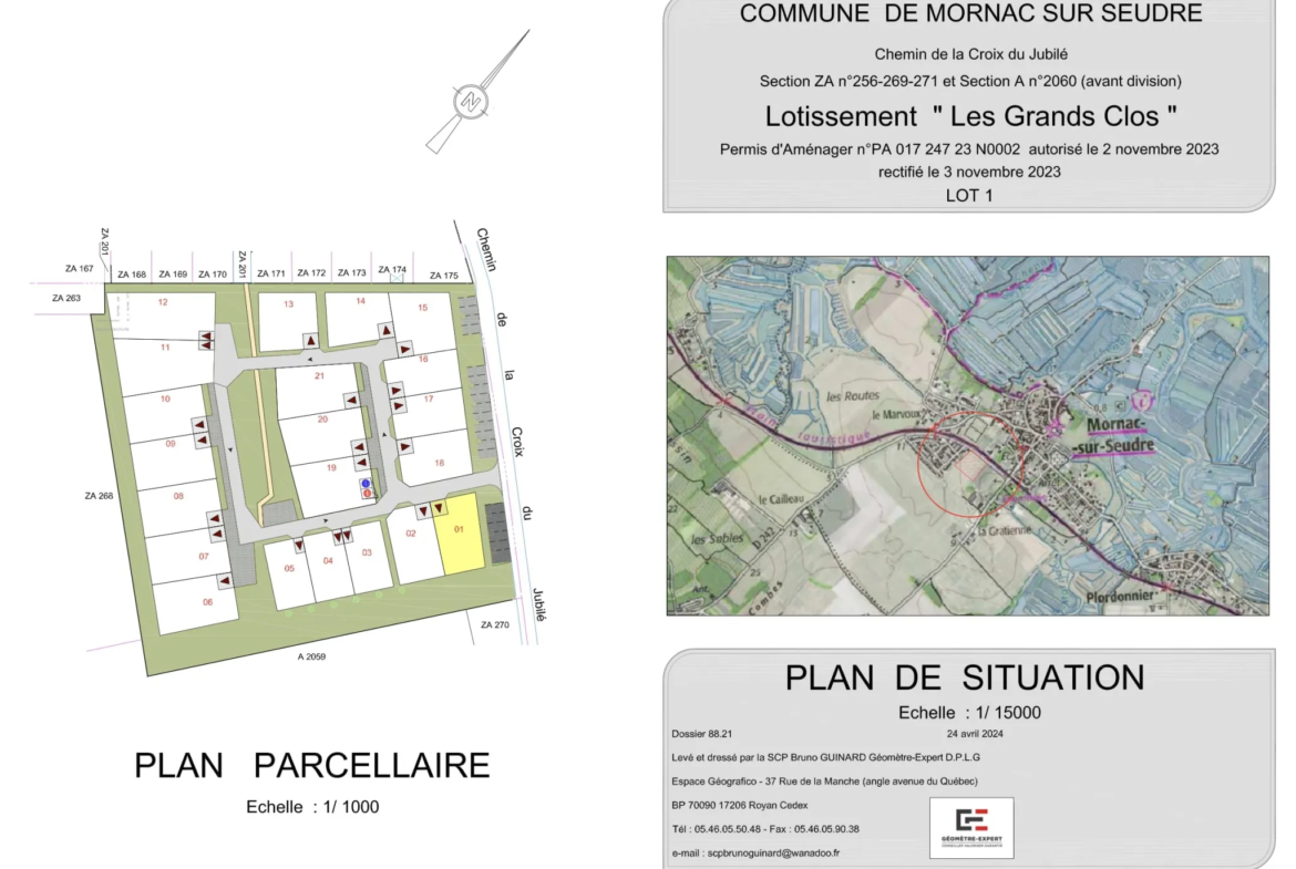 Terrain Constructible Viabilisé de 343 m² à Mornac-sur-Seudre 