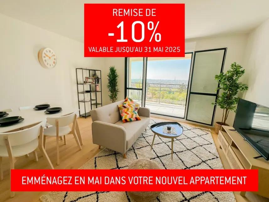 Grand studio de 35 m² en rez-de-jardin avec terrasse, jardin privatif exposé ouest et parking inclus.
