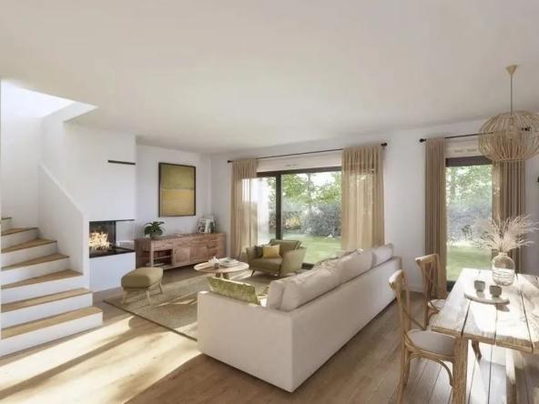 Appartement 2 pièces neuf de 42 m² avec jardin de 10,83 m² et terrasse de 4,92 m² à Marly-le-Roi, exposition Nord-Ouest.