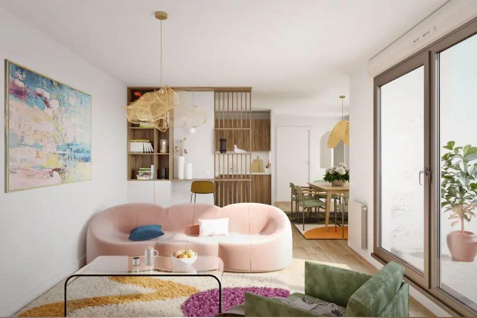 Appartement 2 pièces neuf de 42 m² avec jardin de 10,83 m² et terrasse de 4,92 m² à Marly-le-Roi, exposition Nord-Ouest.