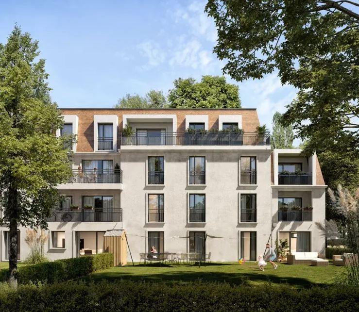 Appartement 2 pièces neuf de 42 m² avec jardin de 10,83 m² et terrasse de 4,92 m² à Marly-le-Roi, exposition Nord-Ouest.