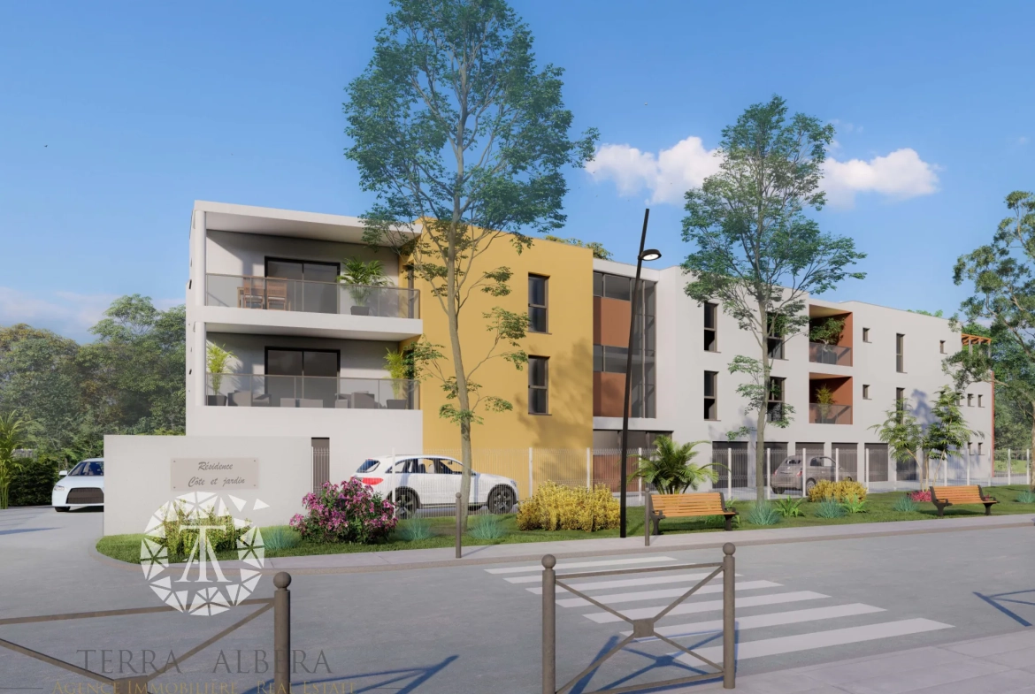 Appartement 2 pièces neuf à Argeles-sur-Mer avec terrasse et parking 