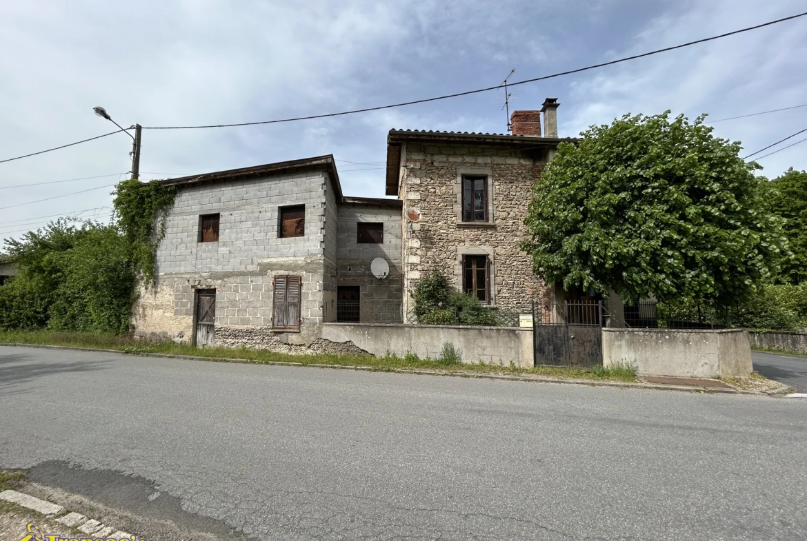 Maison en pierre de 75 m² avec terrain et atelier à Châteldon 