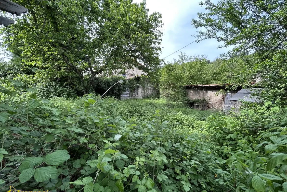 Maison en pierre de 75 m² avec terrain et atelier à Châteldon 