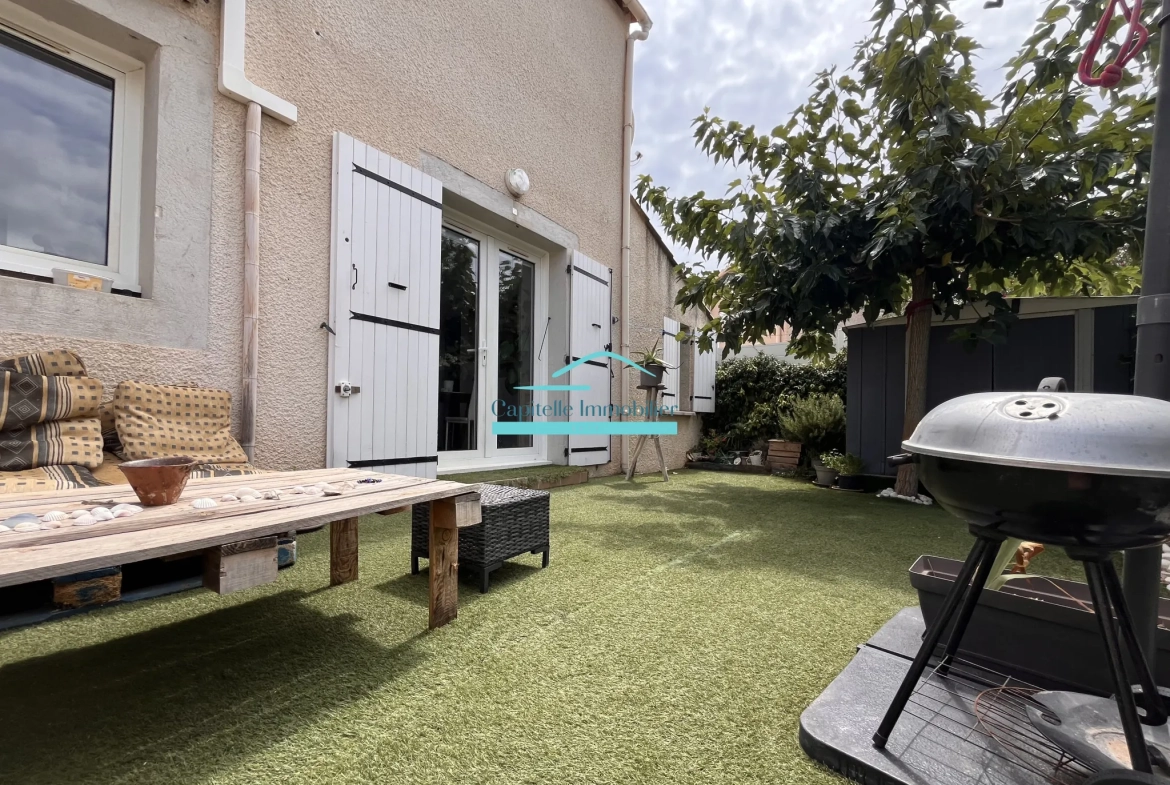 Vente maison à Frontignan avec vue sur la gardiole, résidence sécurisée, piscine 
