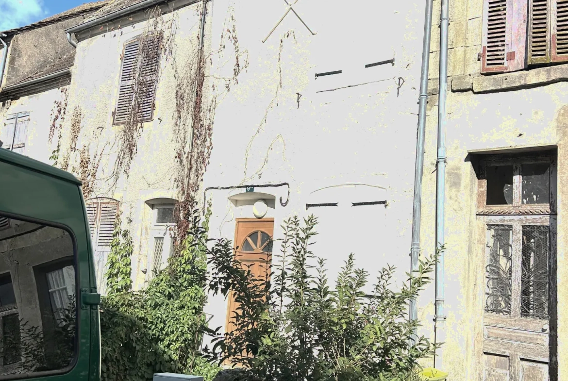 Maison de village avec cour privative et murs commerciaux loués en Nièvre 