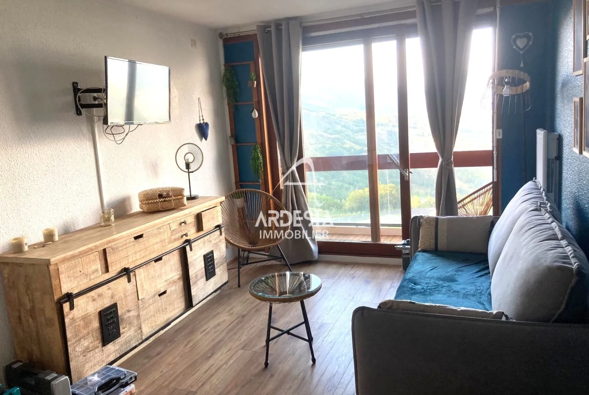 Studio Alcôve avec Vue Montagnes à Villarembert - Secteur Sybelles 