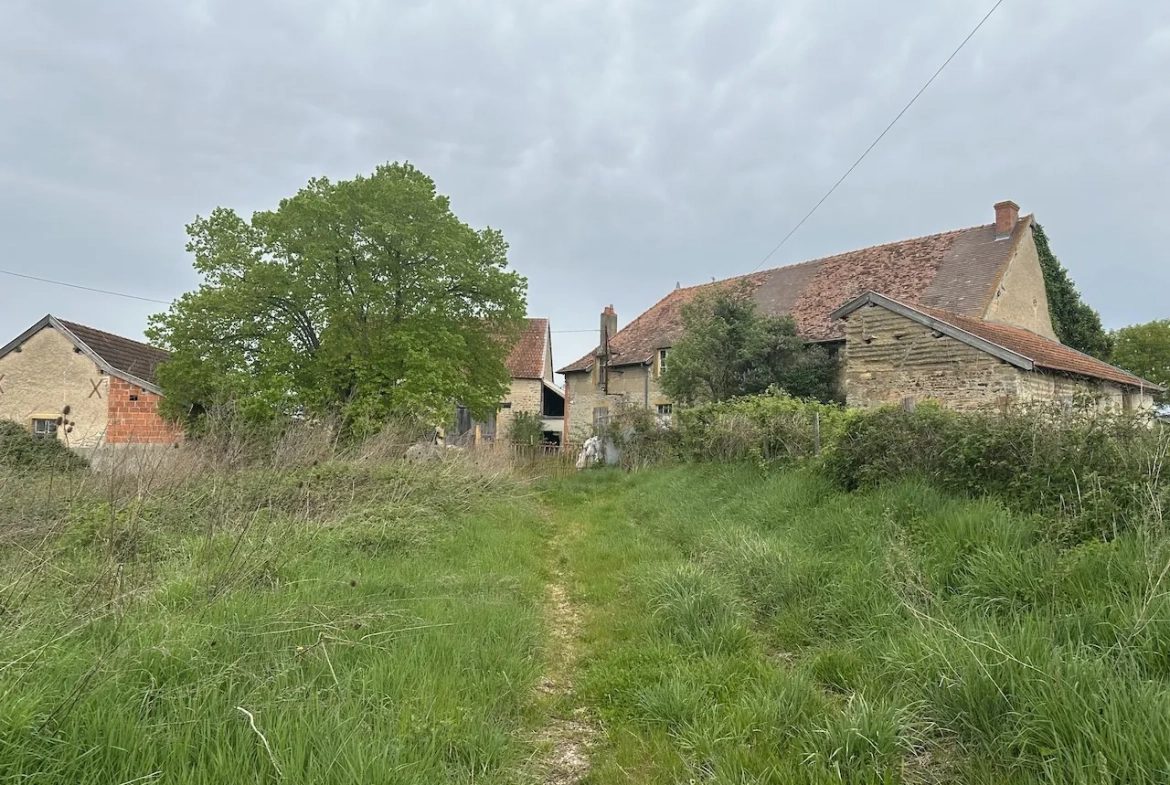 Ancien corps de ferme à rénover avec dépendances et grand terrain à Bourg-le-Comte 