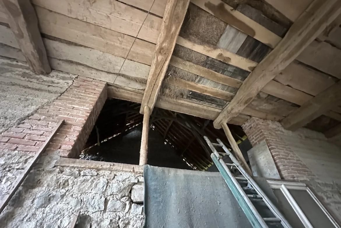 Ancien corps de ferme à rénover avec dépendances et grand terrain à Bourg-le-Comte 