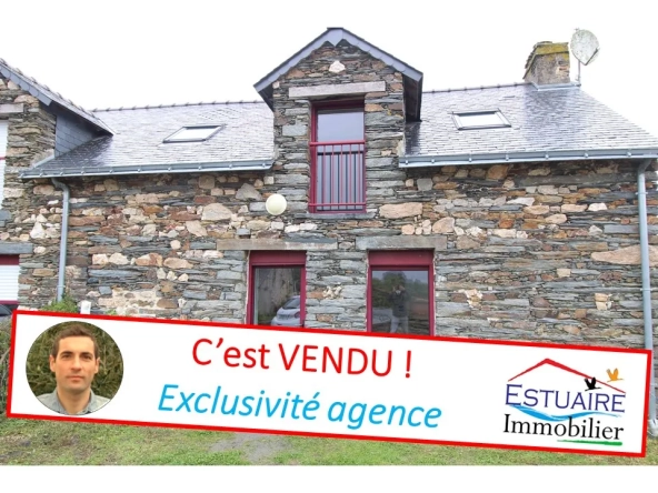 Maison en pierres en campagne de 80m² à Saffré, disponible immédiatement