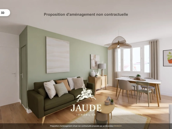 Appartement F3 de 68m² avec Garage et Balcon à Chamalières
