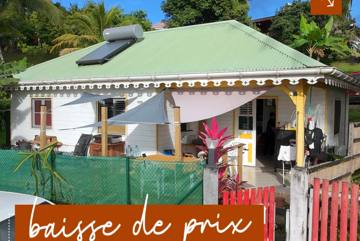 A vendre maison F3 en bois à Ducos, quartier calme, jardin, disponible en 2025 