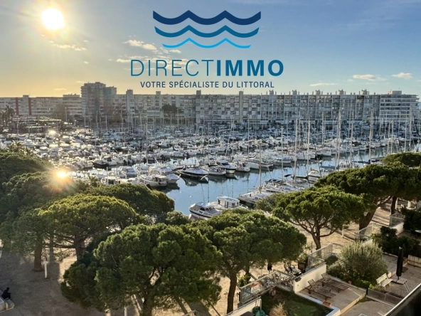 Appartement F2 à Carnon-Plage avec Terrasse et Vue Port, Dernier Étage