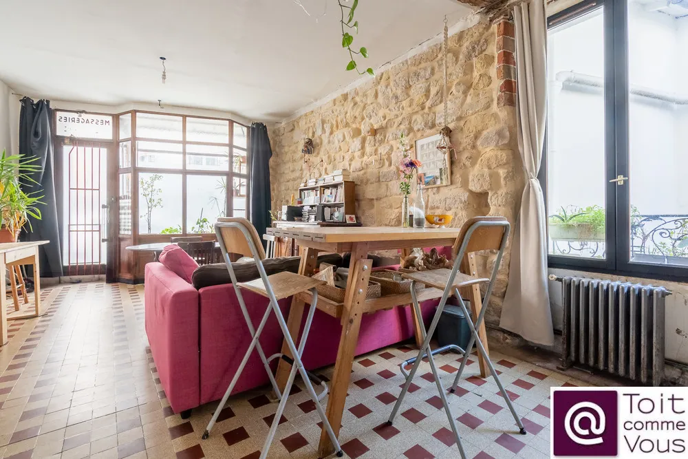 Appartement atypique de 50 m² à Bagnolet, charme et volume proche Mairie des Lilas 