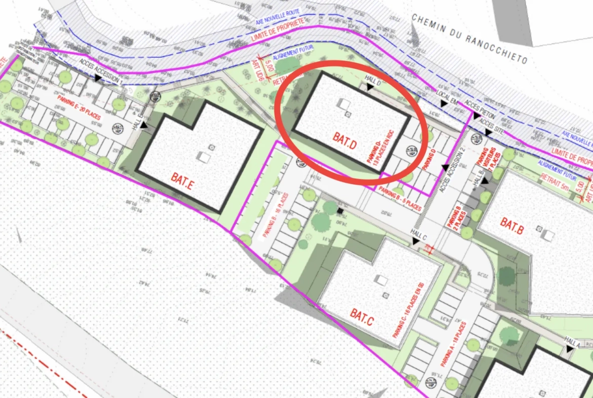 Appartement T2 à Ajaccio Suartello avec terrasse et stationnement privé 