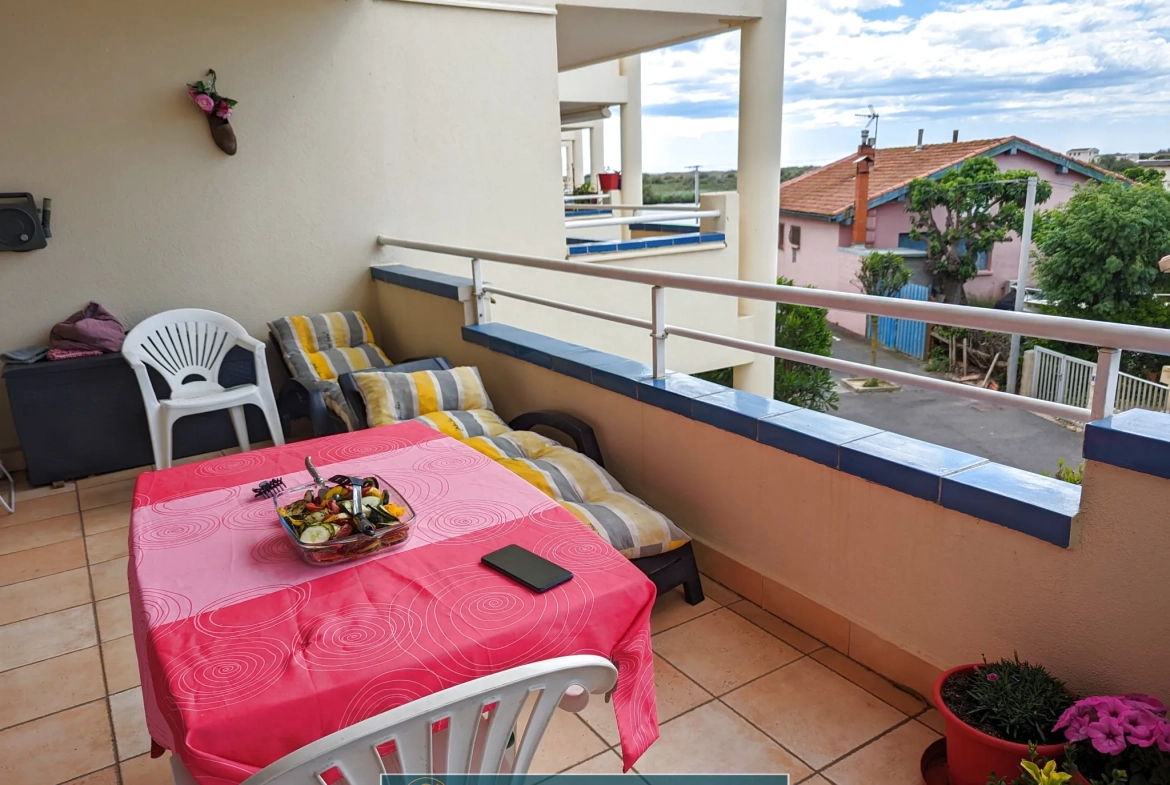 Appartement T2 de 41 m² avec terrasse et parking à Valras-Plage 
