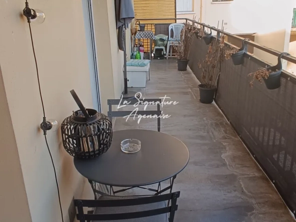 Appartement lumineux de 82m² avec balcon et parking au centre d'Agen 