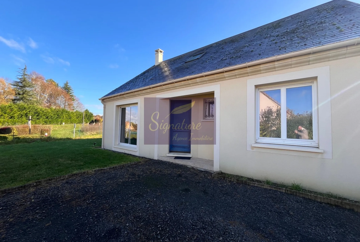 Superbe pavillon à Challes avec 3 chambres, terrasse, garage et jardin en Sarthe 