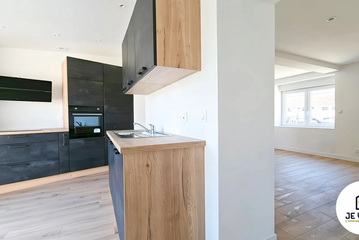 Maison flamande rénovée de 80 m² à Baisieux, moderne et lumineuse, prête à vivre 