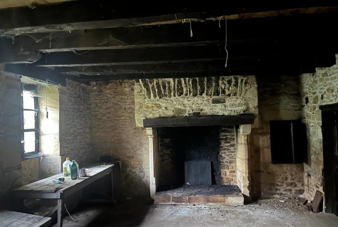 Ensemble immobilier en pierre à restaurer à Proissans près de Sarlat 