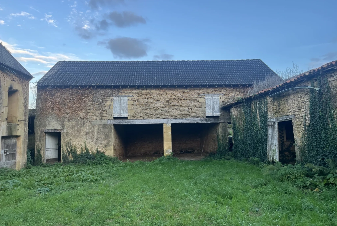 Ensemble immobilier en pierre à restaurer à Proissans près de Sarlat 