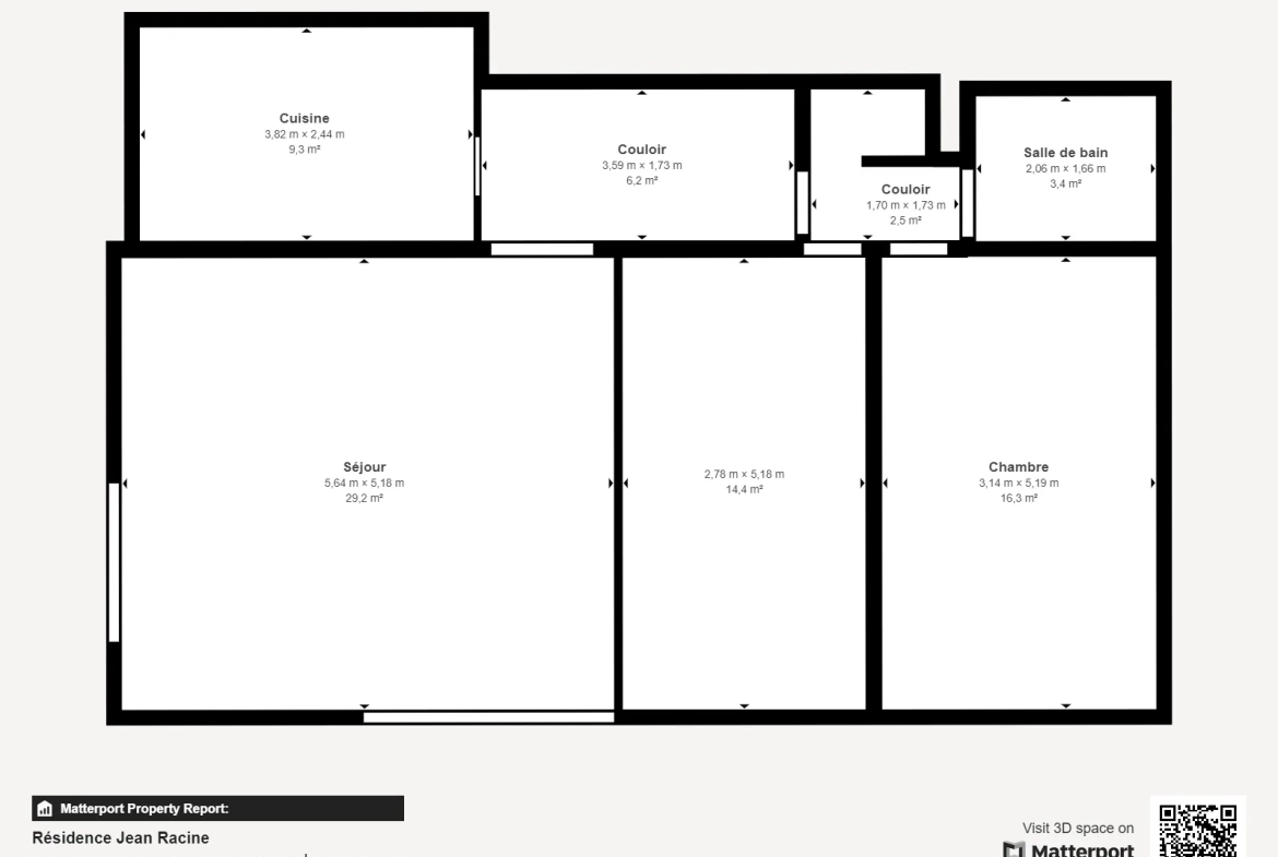 Appartement T3 à Caen de 82m² avec parking, cave et travaux à prévoir 