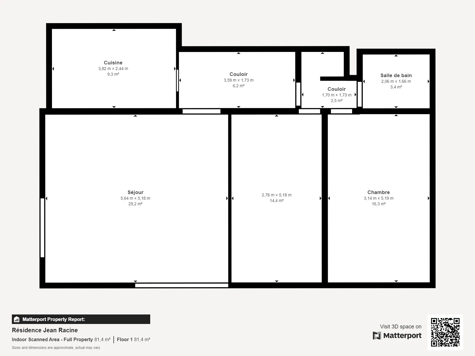 Appartement T3 à Caen de 82m² avec parking, cave et travaux à prévoir 