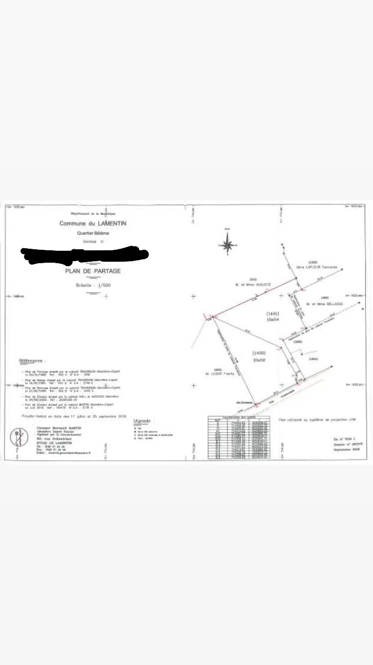 Terrain constructible de 1050 m² au LAMENTIN, idéal pour votre projet immobilier 