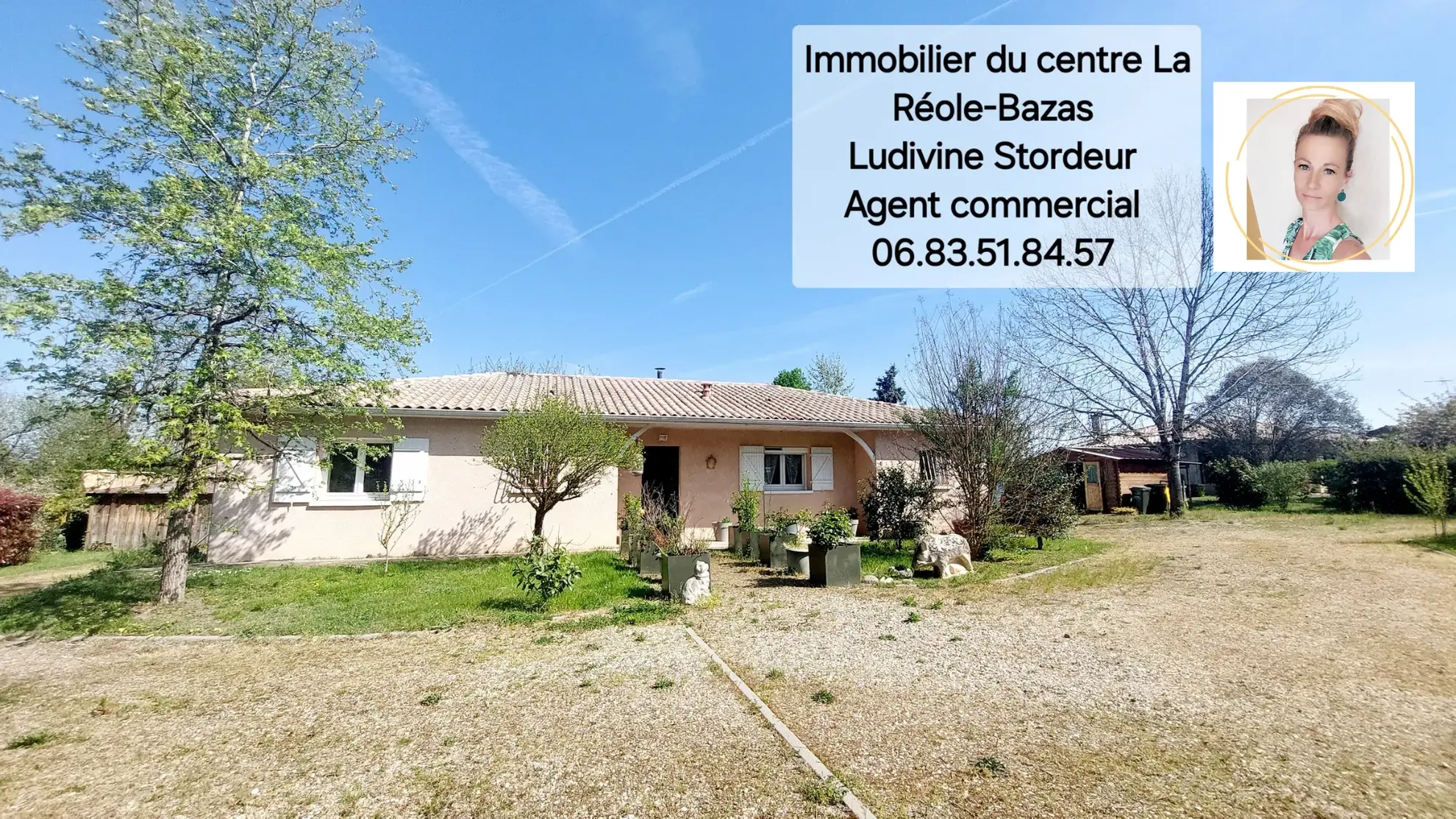 Maison 110 m² à vendre à La Réole, environnement calme et grand terrain 