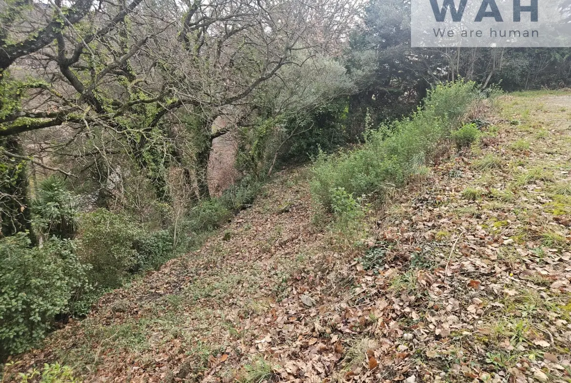 Terrain à bâtir de 430 m² à Poujols, proche Lodève, vue montagne, terrain non viabilisé 