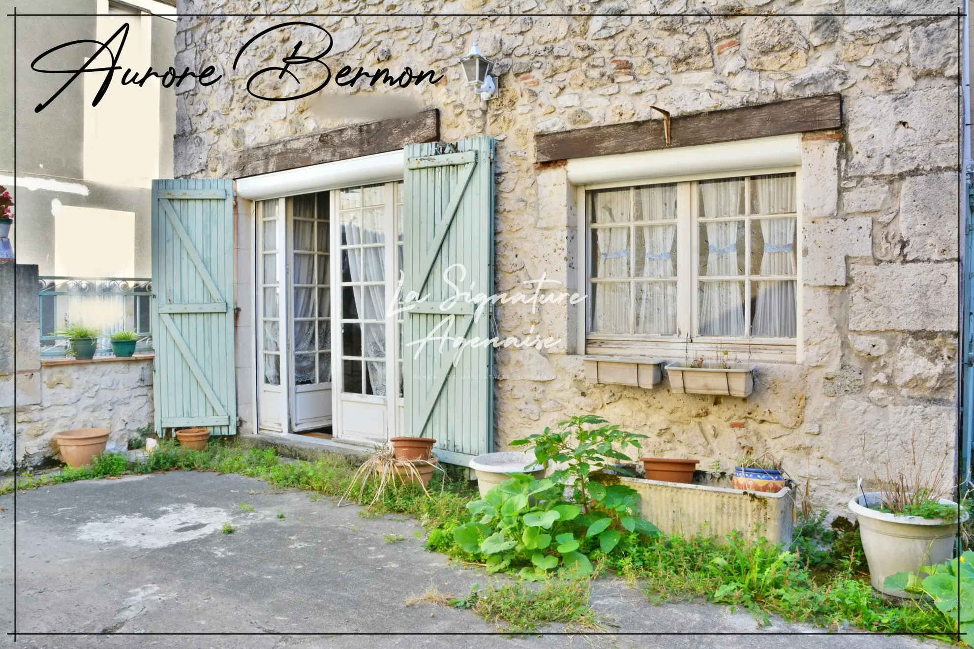 Maison en pierre de 113 m² avec cour intérieure et jardin à Vianne 