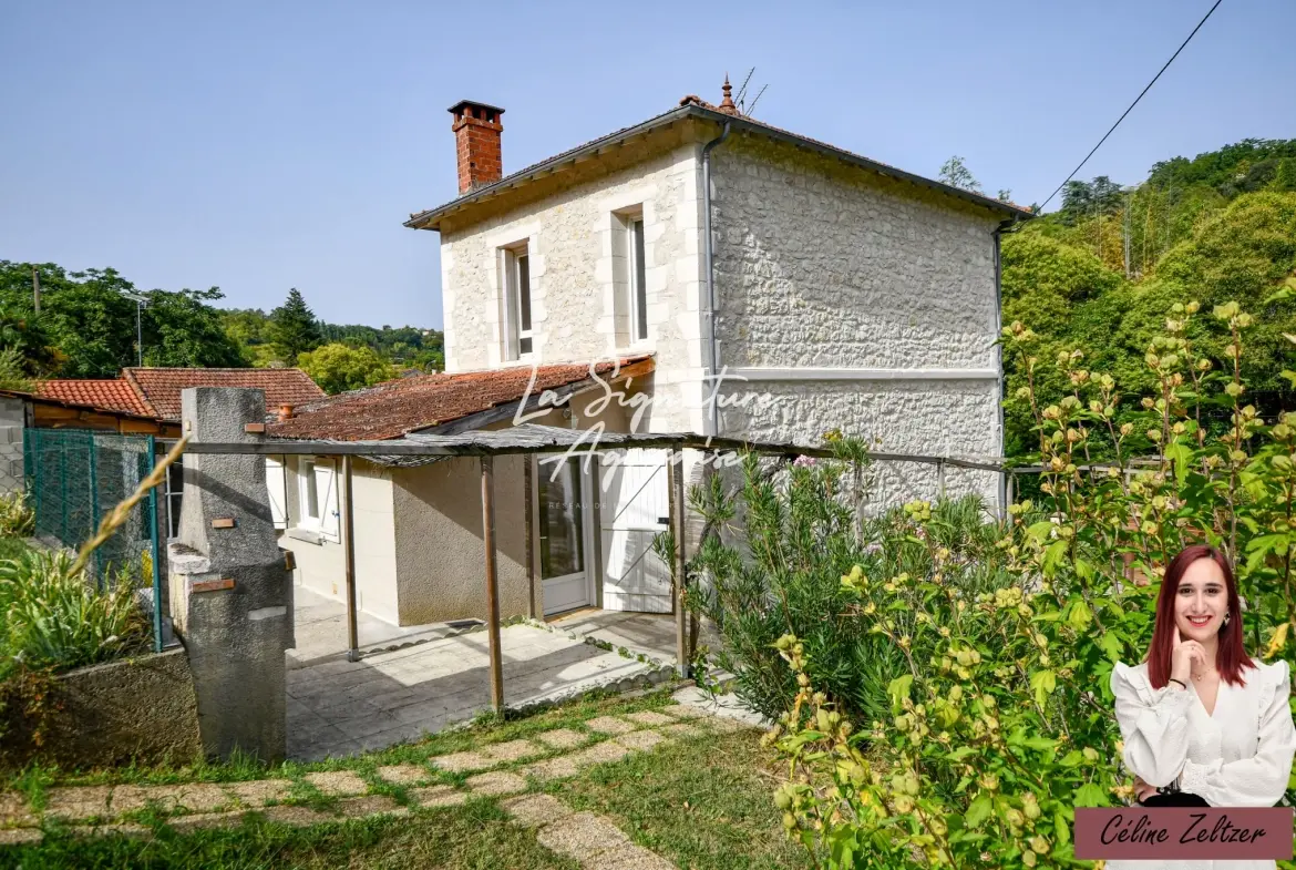 Maison en pierre à vendre à Agen – 3 chambres, grand jardin, charme authentique 