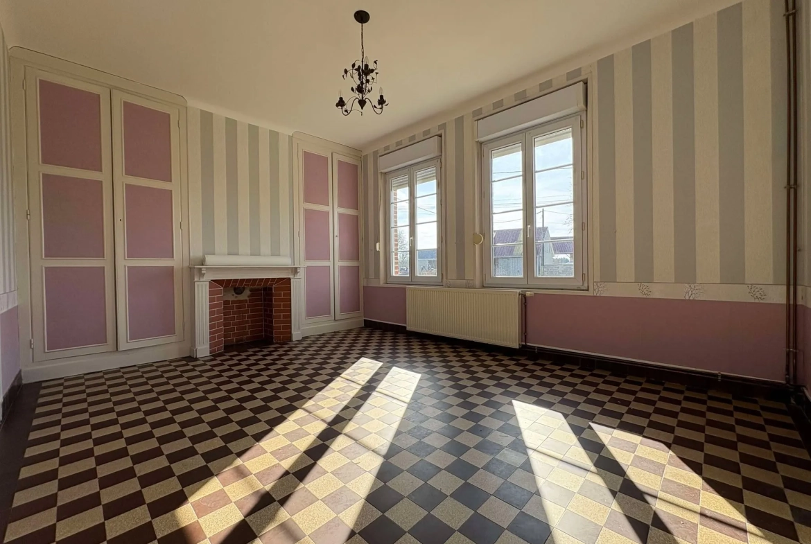 Maison à vendre à Huppy, 3 chambres, grand terrain de 968 m², à 15 min d'Abbeville 