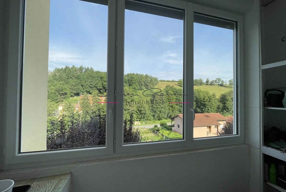 Appartement T2 bis avec cave et terrain à Amplepuis, village du 42 