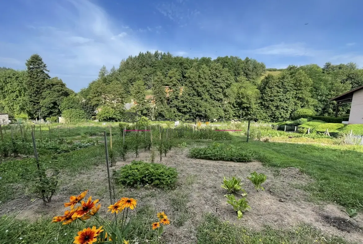 Appartement T2 bis avec cave et terrain à Amplepuis, village du 42 