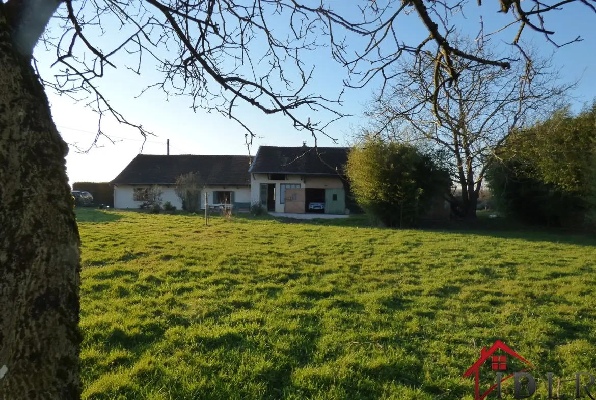 Maison indépendante avec dépendances et grand jardin à Pierre de Bresse : idéale artisan ou famille 