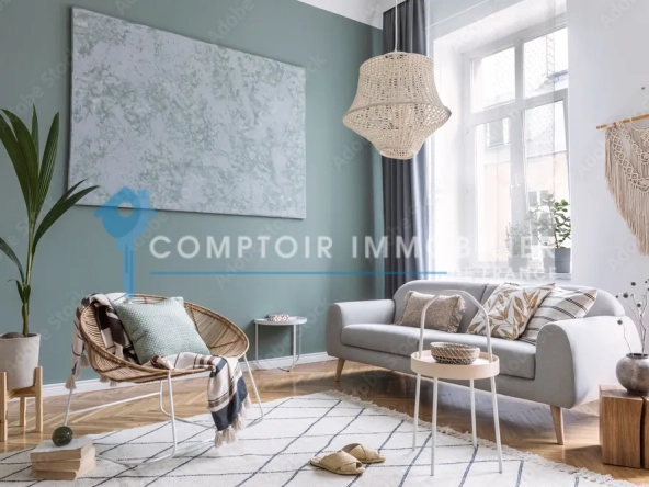 Appartement T3 à Rives 62 m² avec balcon, terrasse et garage en vente