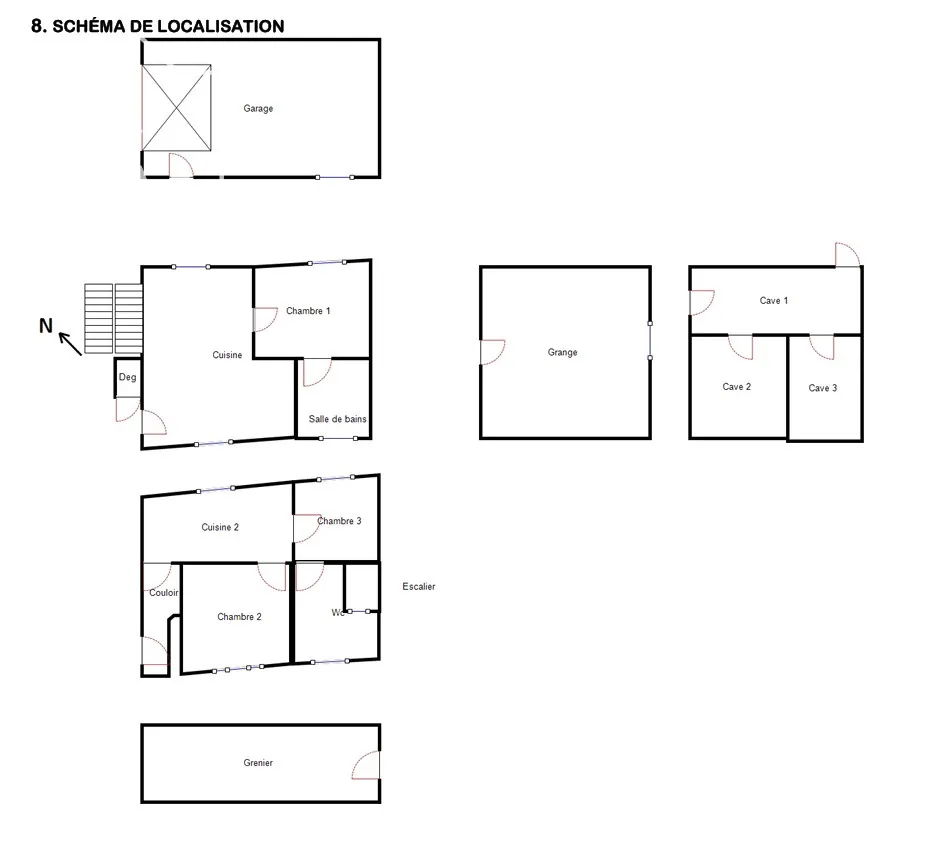 Maison 2 niveaux avec jardin, garage à La Châtre 36400 