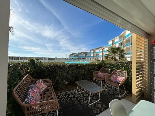 Appartement T2 avec Terrasse et Parking à Frontignan Plage, Vue Mer