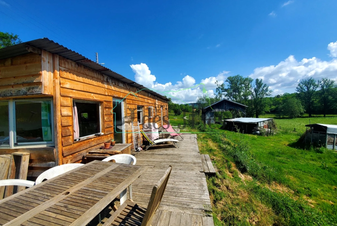 Maison à rénover avec 2 hectares de terrain à Fabas – Vue dégagée et potentiel unique 