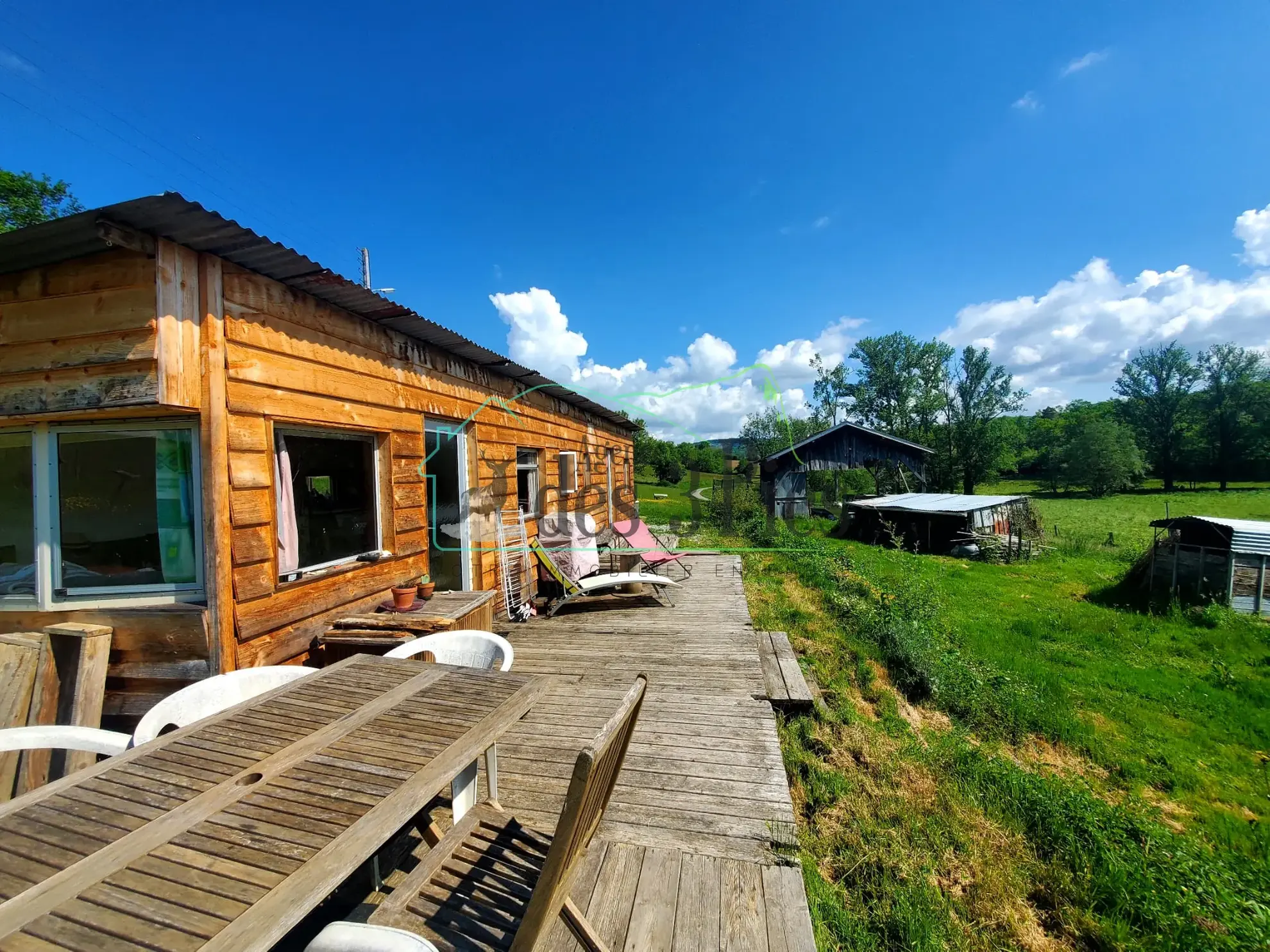 Maison à rénover avec 2 hectares de terrain à Fabas – Vue dégagée et potentiel unique 