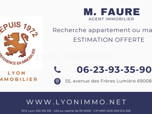Appartement 4 pièces avec terrasse à Mions centre - Vue dégagée 