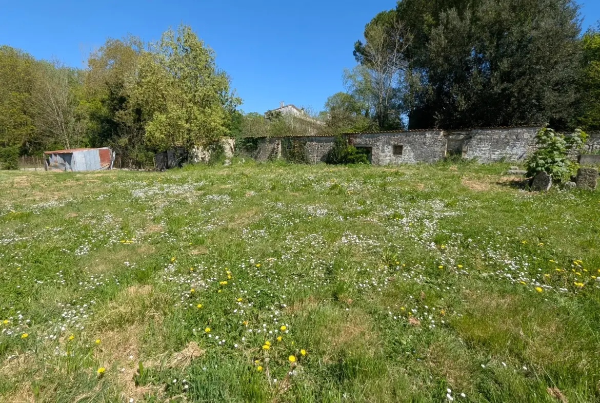 Grande maison en pierre à rénover à Bessines avec terrain et accès rivière proche de Niort 