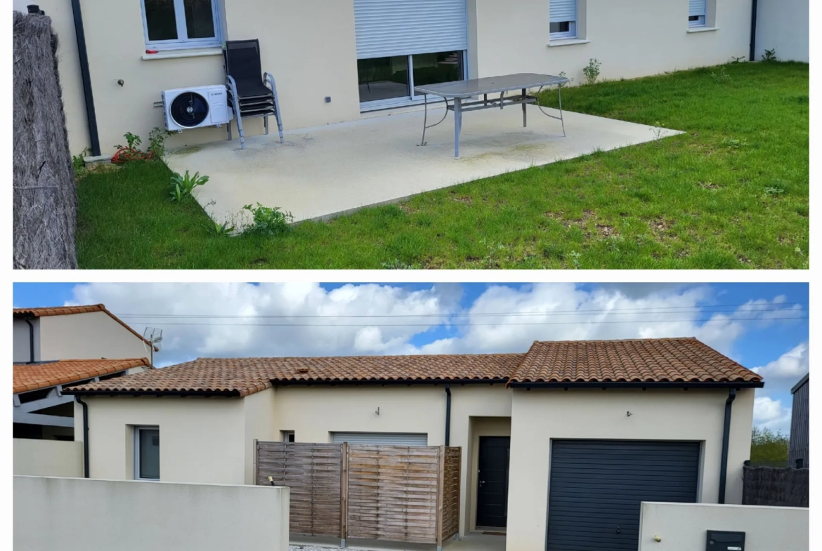 Maison neuve de plain-pied à Magne - 3 chambres avec garage et vue nature 